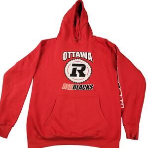 Ottawa RedBlacks Hoodie Red Sz M Canadian Football League (588)